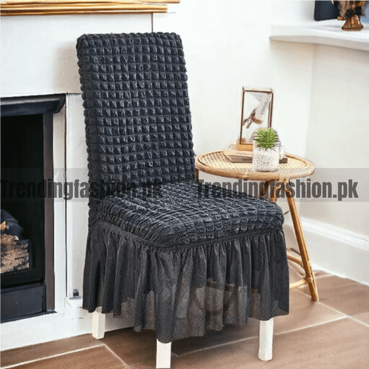 Frill Bubble Chair Covers Light Dark Grey