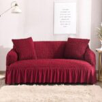 Bubble Fabric Sofa Covers Mehroon